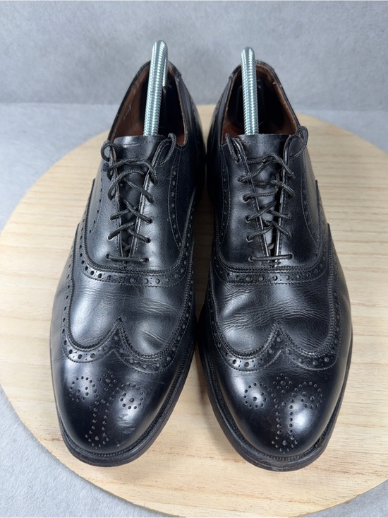 Allen Edmonds Chester Men’s 9.5 D Black Leather Wingtip Oxford Shoes USA Brogue